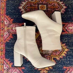 Forever 21 White “Disco” Booties